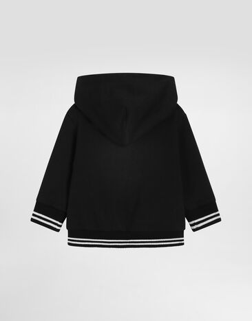 Dolce & Gabbana Hooded sweatshirt with print Black L1JWITG7PTH