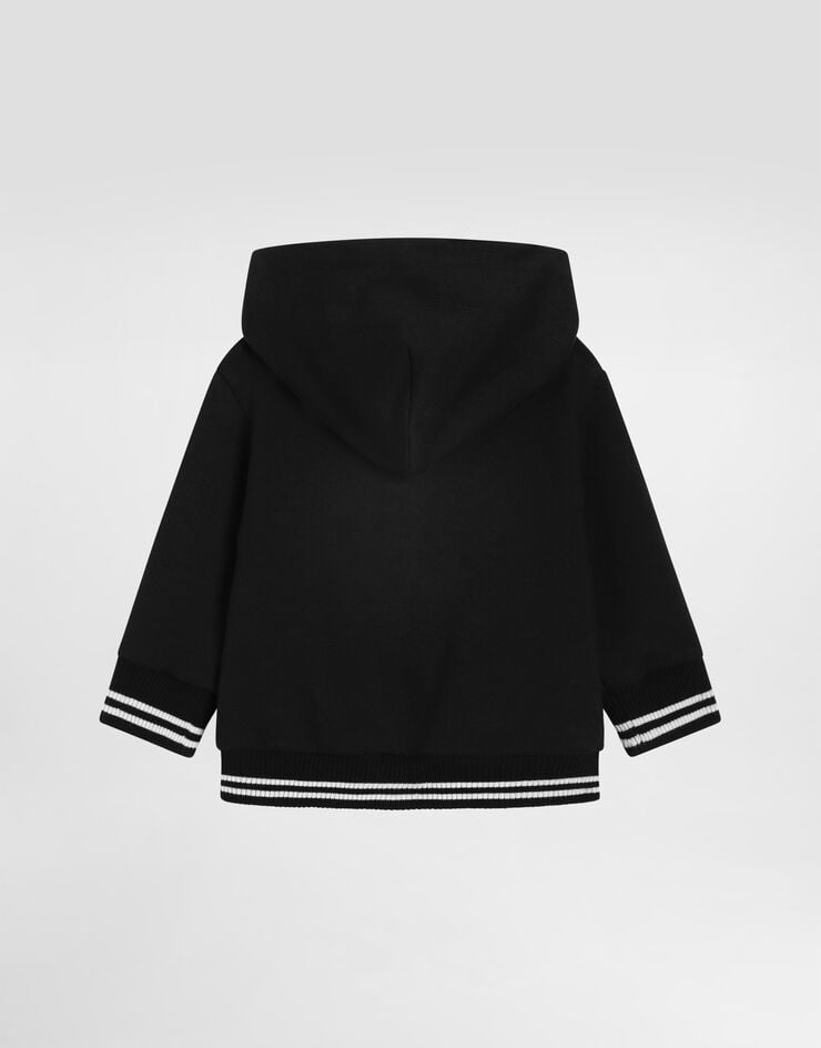 Dolce & Gabbana Hooded sweatshirt with print Black L1JWITG7PTH