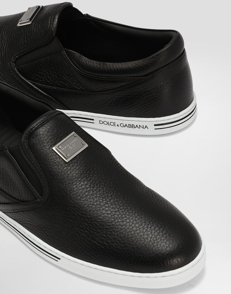 Dolce & Gabbana Sneaker Saint Tropez aus Hirschleder Schwarz CS2321A8034