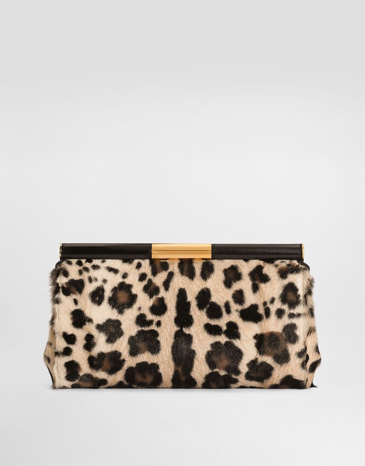 Dolce & Gabbana Marlene shoulder bag in leo kid leather Multicolor BB7672A0863