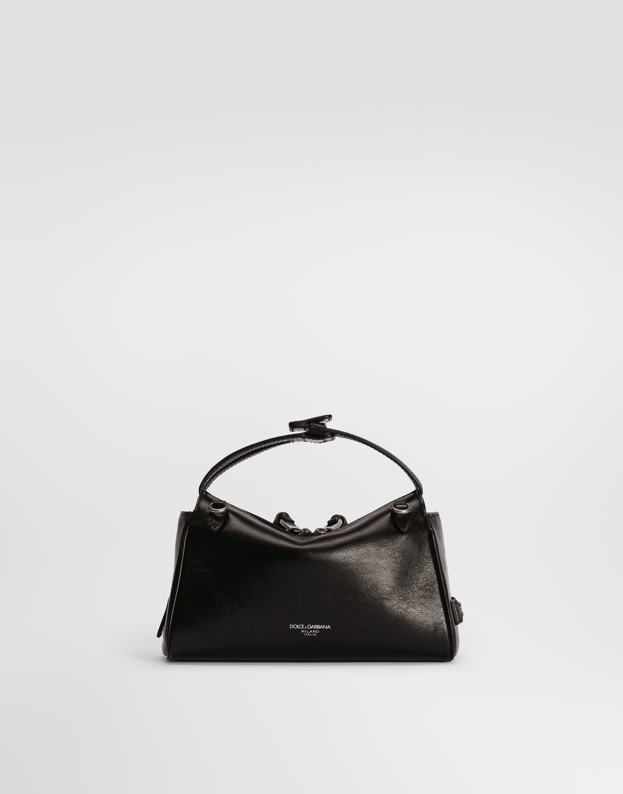Mini Vittoria calfskin handbag in Black for Women | Dolce&Gabbana® US
