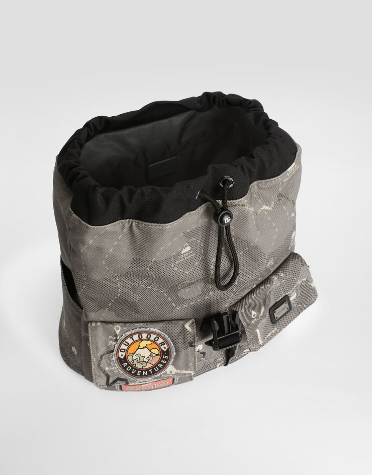Dolce & Gabbana Printed canvas backpack Print EM0120AY219