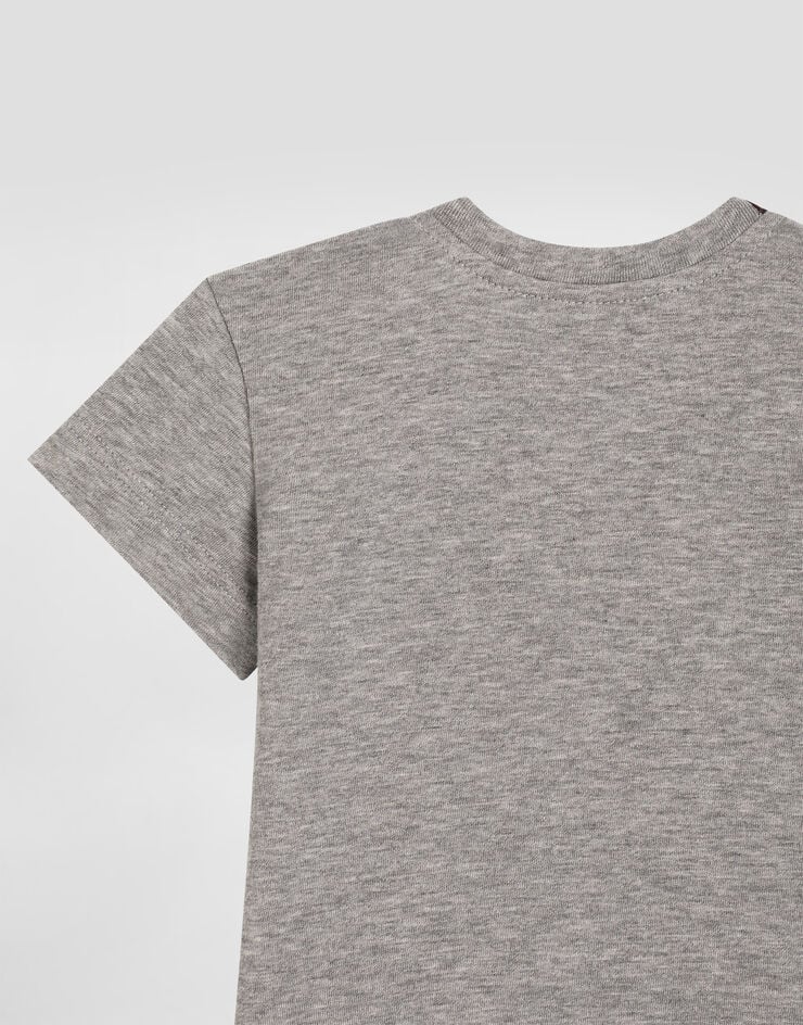 Dolce & Gabbana Jersey t-shirt with embroidery Grey L1JTEYG7PVA