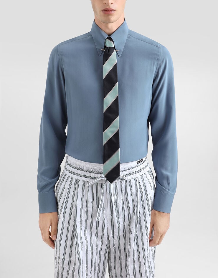 Dolce & Gabbana Jacquard martini tie Blue GT149EG0JSK