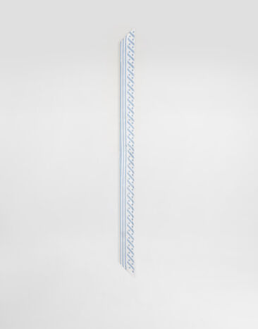 Dolce & Gabbana Twill headscarf with all-over DG logo print (6x100) Light Blue FS215AGDB7Y