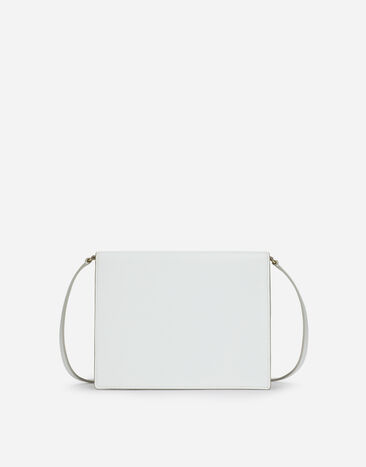 Dolce & Gabbana حقيبة كروس بودي DG Logo Bag من جلد عجل أبيض BB7287AW576