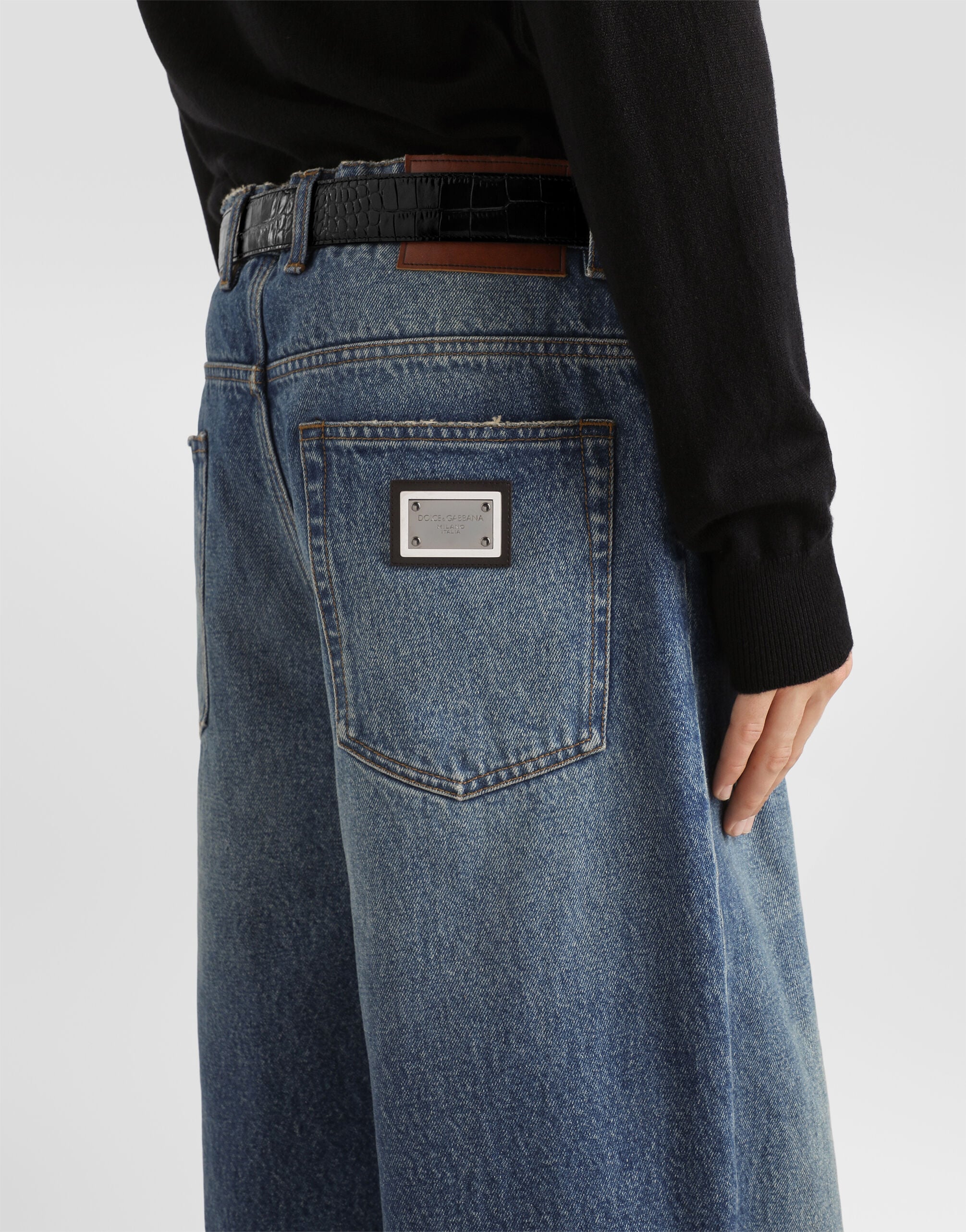 Denim trousers in Multicolor for Men | Dolce&Gabbana® US