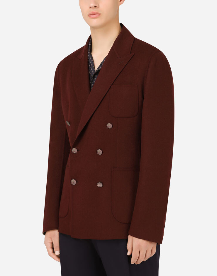 Dolce & Gabbana Veste croisée déstructurée en double laine Marron G2OV4THUMJR