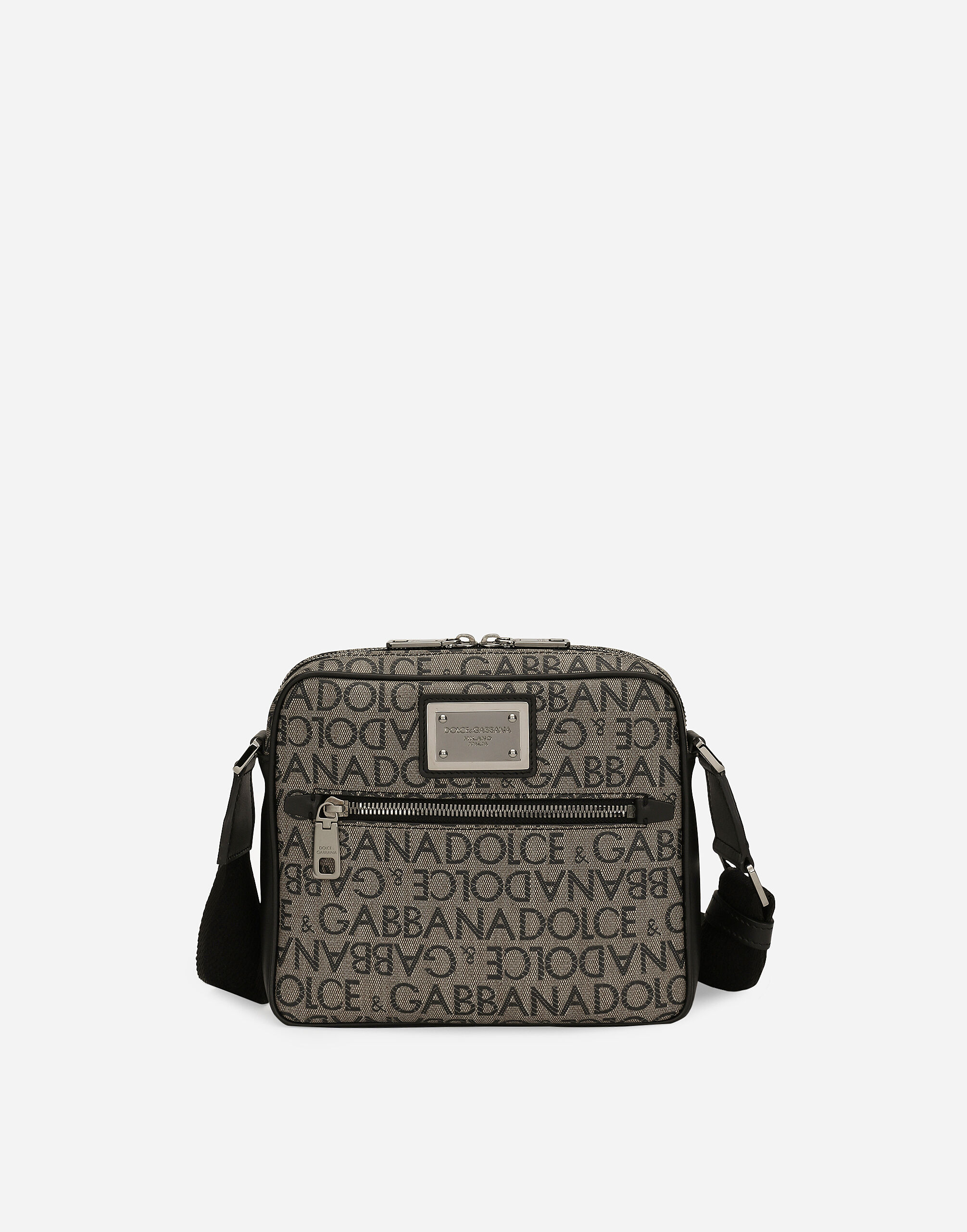 Dolce & Gabbana Borsa a tracolla in jacquard spalmato Marrone BM3004A1275