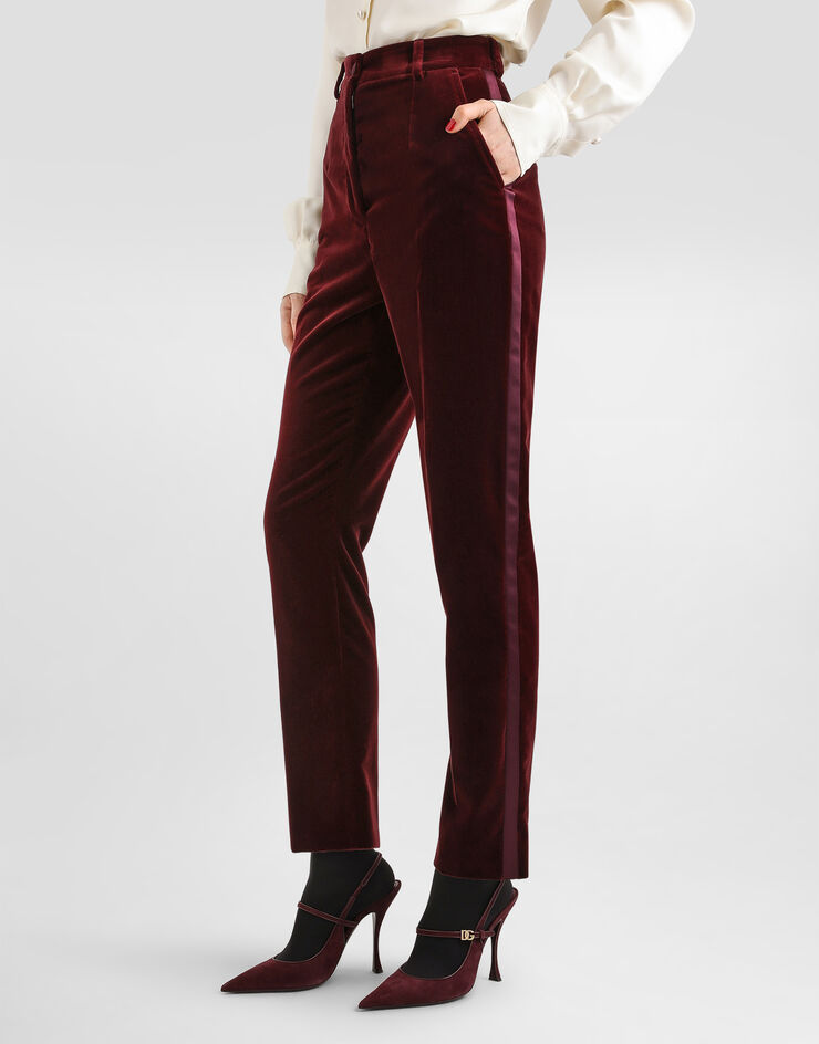 Dolce & Gabbana Velvet trousers Purple FTAM0TFUVG7