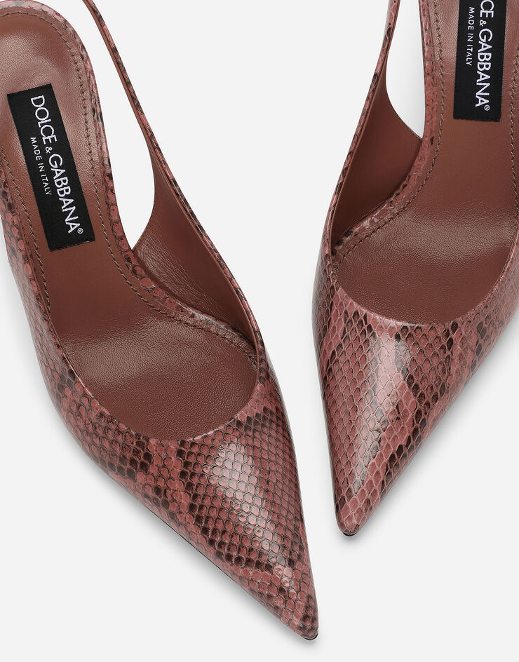 Dolce & Gabbana Zapato destalonado de pitón Rosa CG0773A2111
