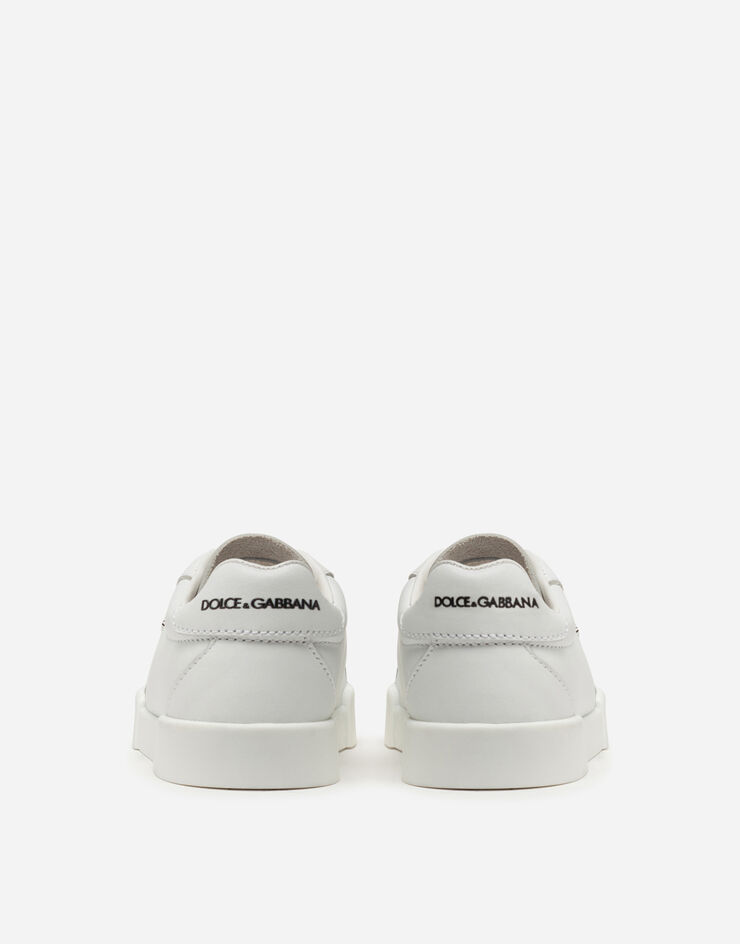 Dolce & Gabbana Portofino light sneakers in calfskin with logo lettering White DN0134A3444