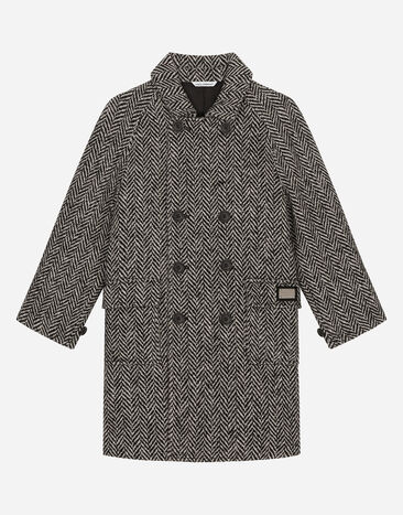 Dolce & Gabbana ヘリンボーン ウールブレンド ダブルブレスト コート Multicolor L41C84G7N4F