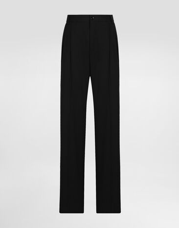 Dolce&Gabbana Flared woolen pants Black FTC17TFUBGB