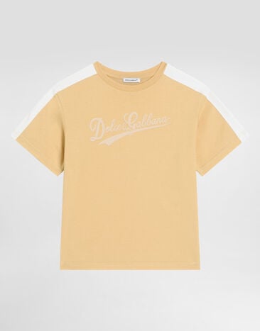 Dolce & Gabbana Jersey t-shirt with print Yellow L4JTKDG7PWQ