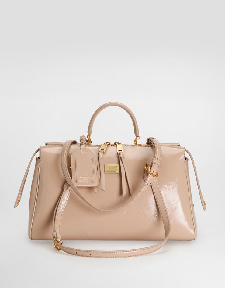 Dolce & Gabbana Medium Vittoria calfskin handbag Pink BB7844AZ000