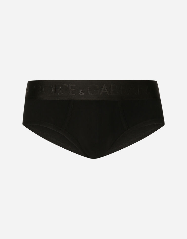 Two-way stretch jersey Brando briefs in Black for