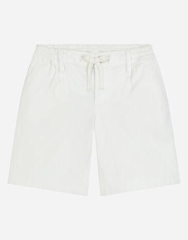 Dolce & Gabbana Garment-dyed gabardine shorts White L43Q06LY067
