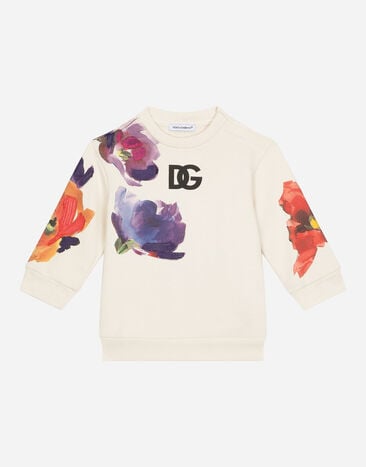 Dolce & Gabbana Felpa in jersey stampa fiori Stampa L2JW9XHS7OJ