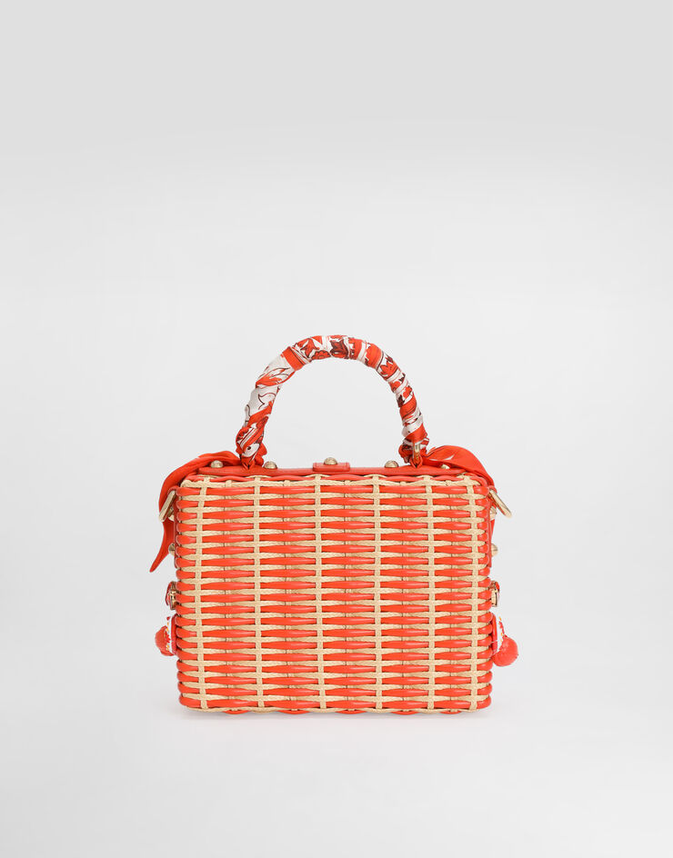 Dolce & Gabbana Dolce Box handbag in raffia Multicolor BB5970A0403