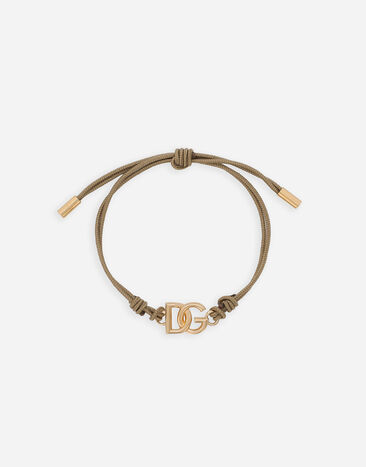 Dolce & Gabbana Bracelet with cord and DG logo Gold WNQ2D4W1111