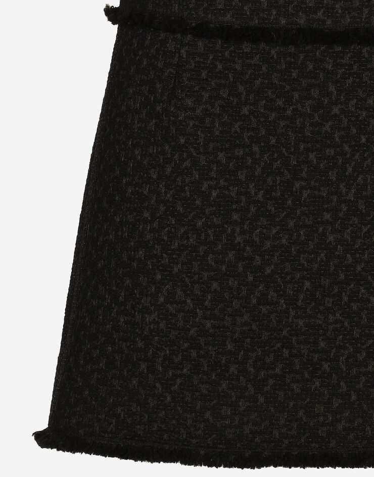 Dolce & Gabbana Minigonna in tweed Rachel Nero F4CR5TGDCLW