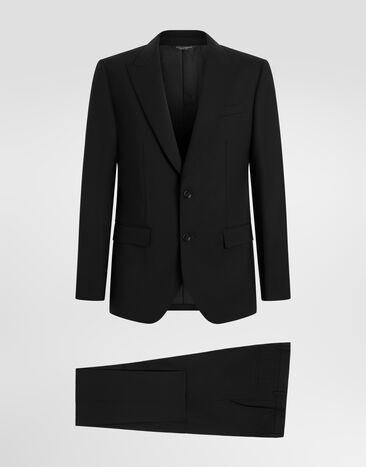 Dolce & Gabbana Single-breasted martini light wool gabardine suit Dolce & Gabbana Single-breasted martini light wool gabardine suit Black GK05VTFUBG4