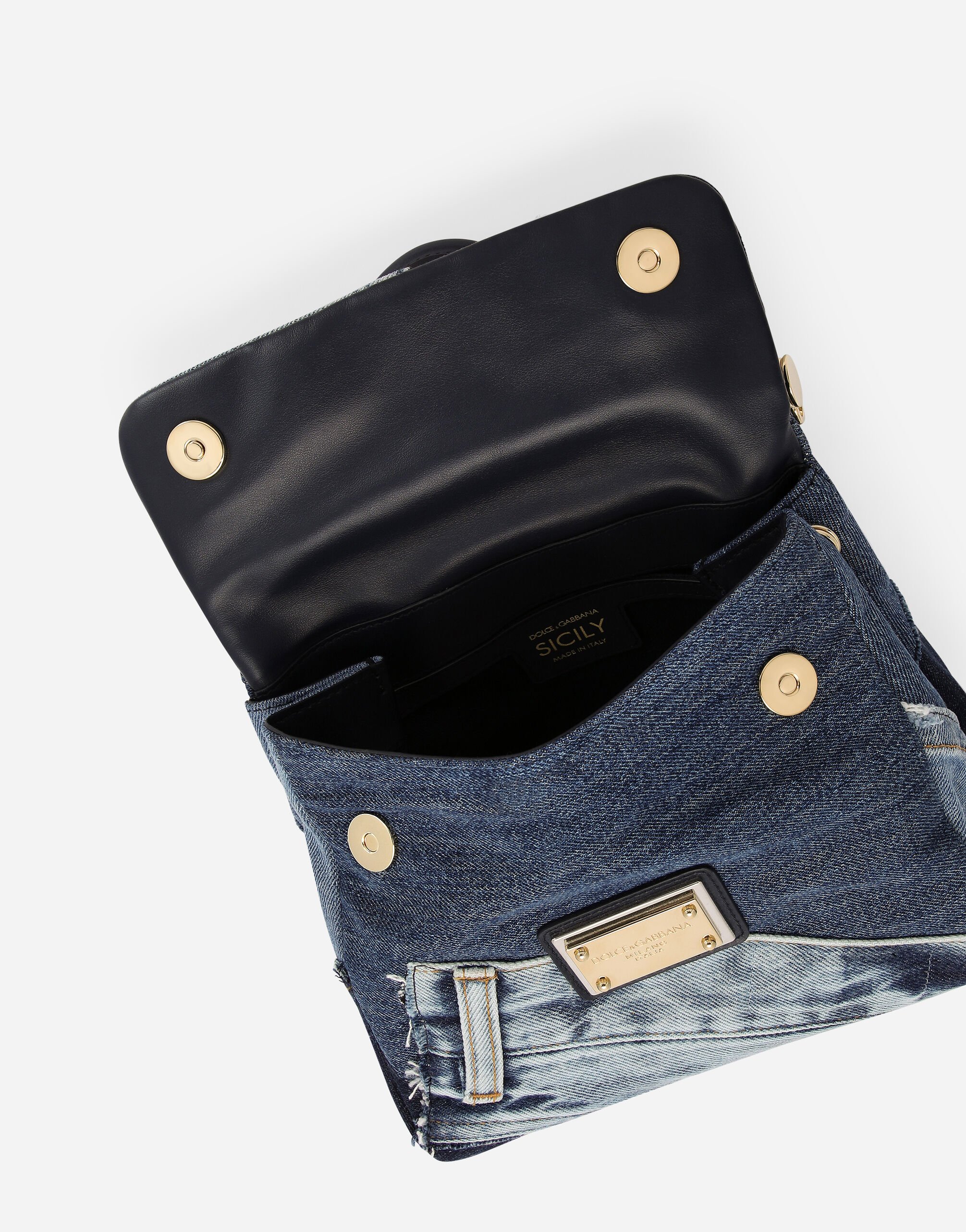Small patchwork denim Sicily soft bag in Denim for Women