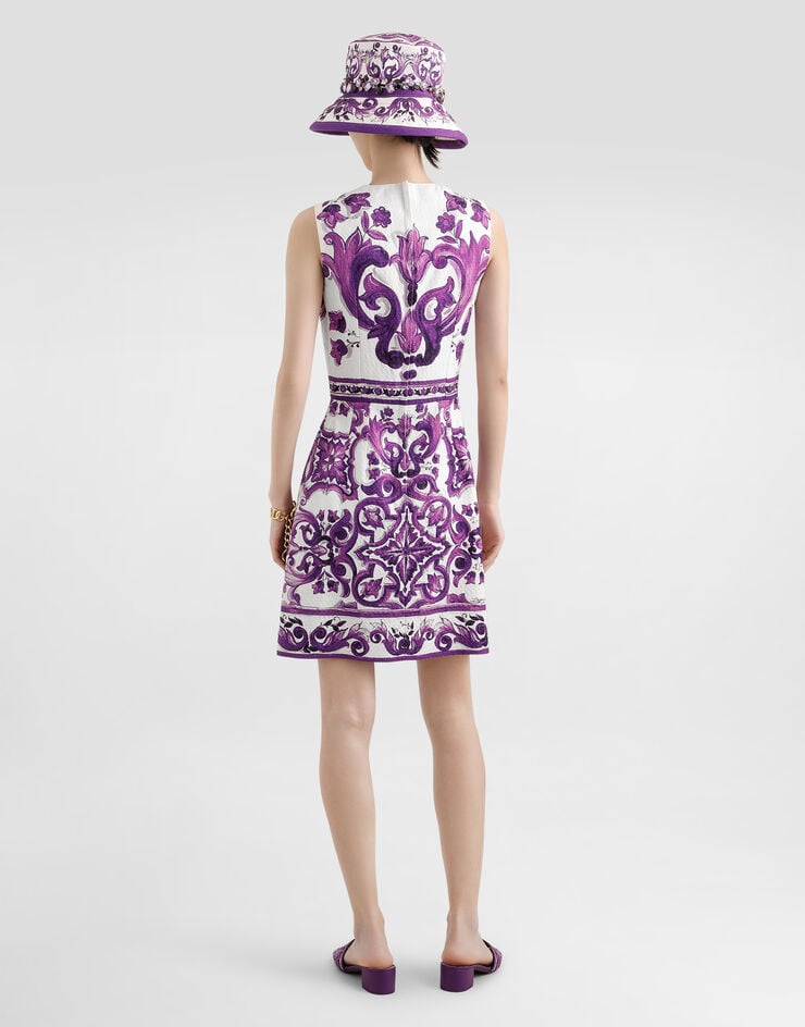 Dolce & Gabbana Majolica-print sleeveless dress Multicolor F68A8TFPFSO
