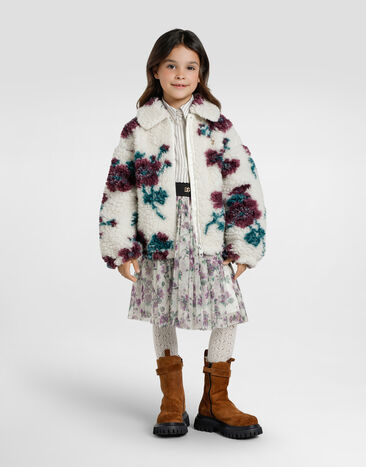 Dolce & Gabbana Flower-print fur-like jacket Multicolor L52B05FJZAK