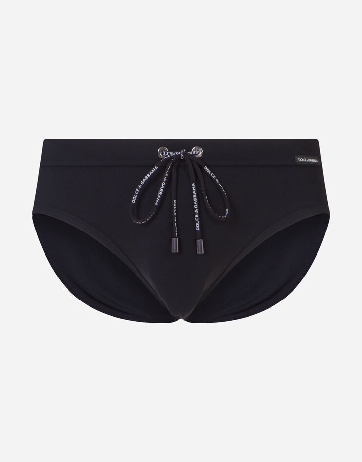 Dolce & Gabbana 高腰三角沙滩裤 黑 M4A08JFUGA2