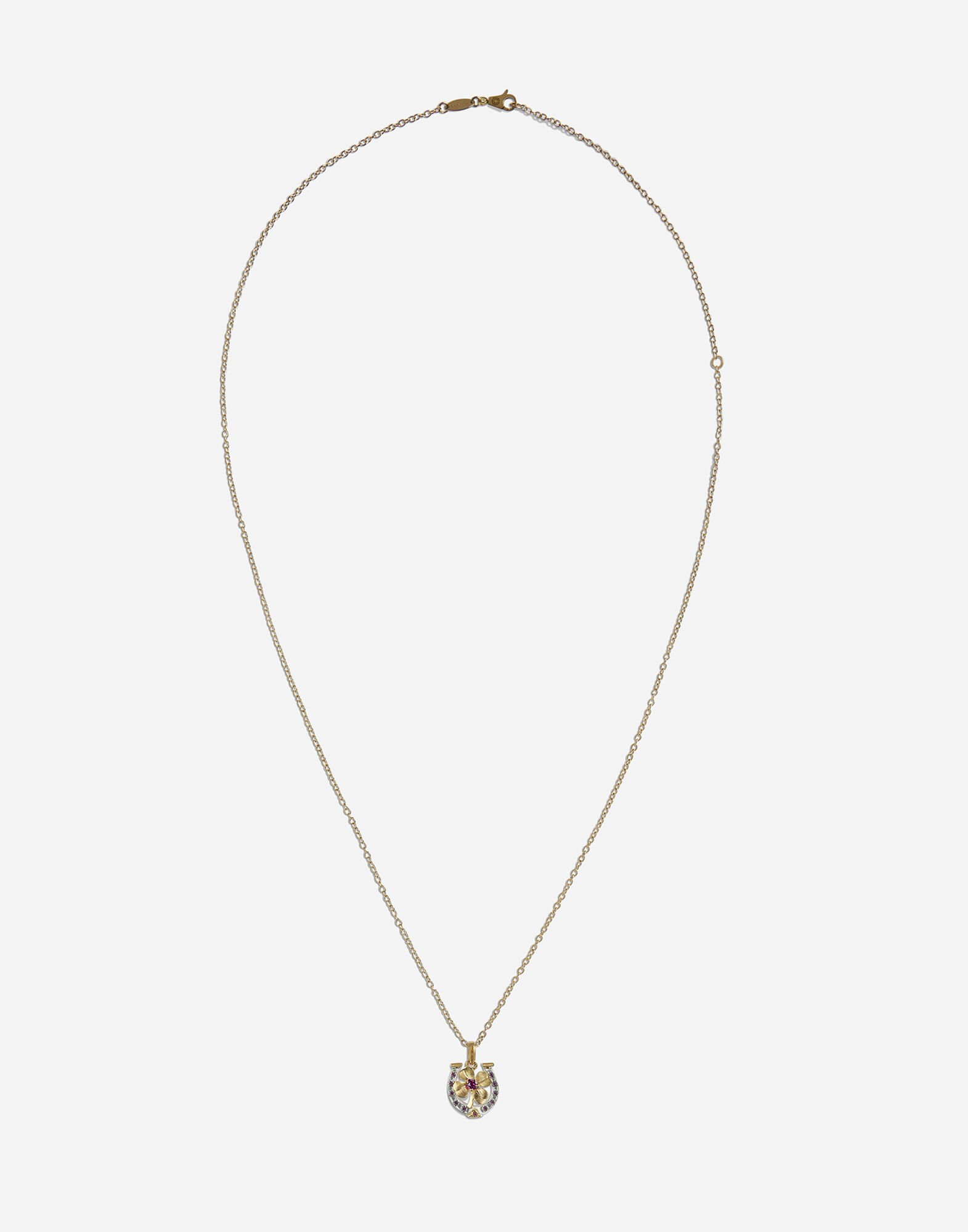 Dolce & Gabbana Collier pendentif amulette Jaune WAQP2GWSAP1