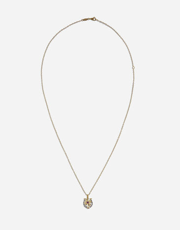 Dolce & Gabbana Halskette mit glücksbringer-anhänger Gelb WAQP2GWSAP1