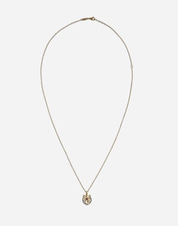 Dolce & Gabbana Halskette mit glücksbringer-anhänger GOLD WAKG1GWRUB1