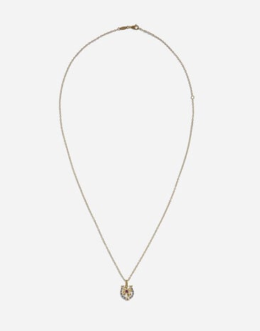 Dolce & Gabbana Necklace with good luck charm Yellow WAQP2GWSAP1