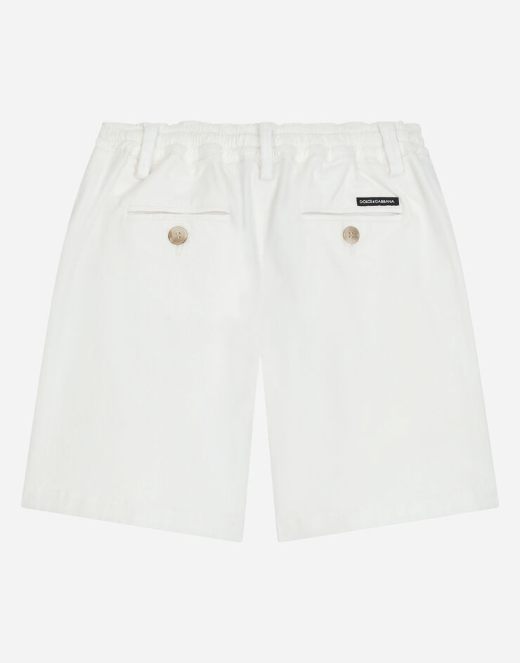 Dolce & Gabbana Garment-dyed gabardine shorts White L43Q06LY067