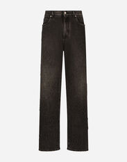 Dolce & Gabbana Oversize gray washed denim jeans Grey G2NW1TFU4LB