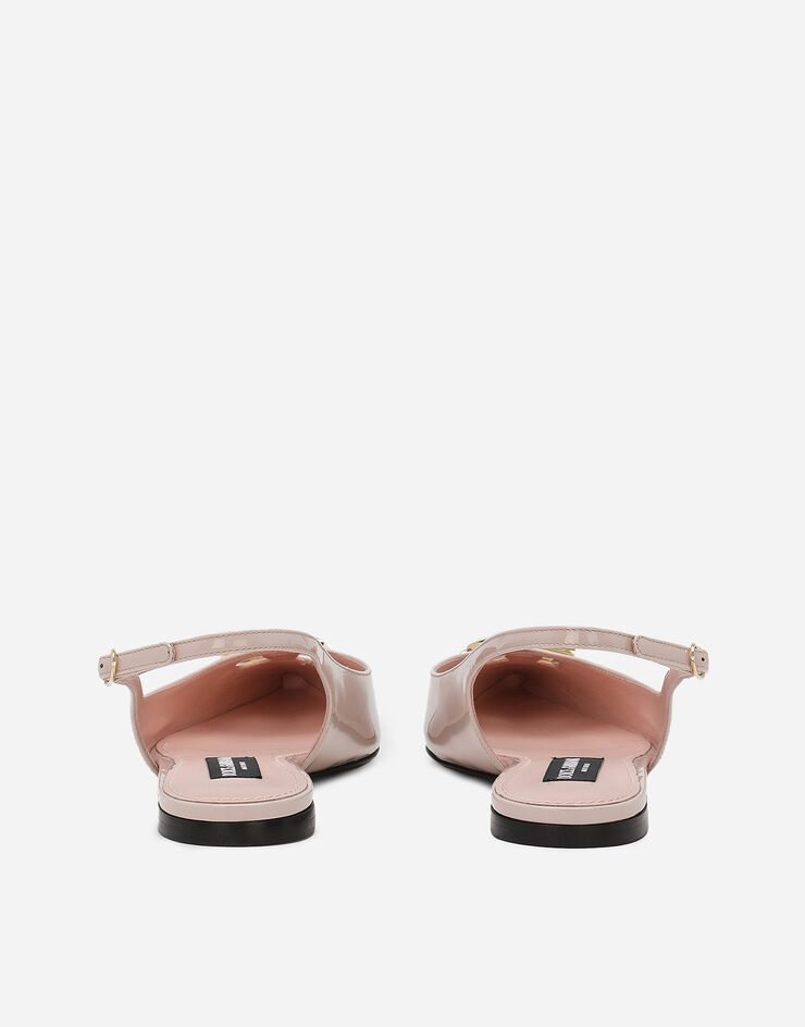 Dolce & Gabbana Zapato destalonado en piel de becerro brillante Rosa CG0750A1037