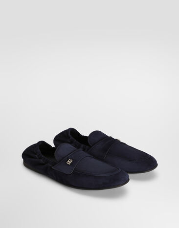 Dolce & Gabbana Pantuflas en piel de becerro Blue A50790AA415