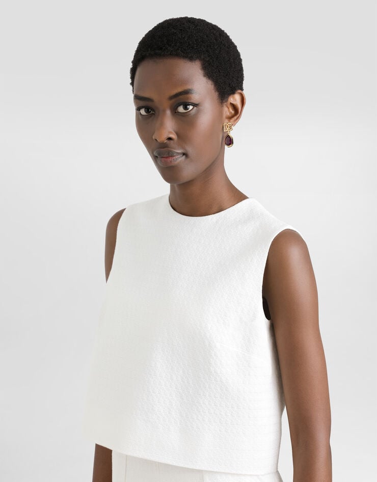 Dolce & Gabbana Stretch mat top White F7AU2TFU9AU
