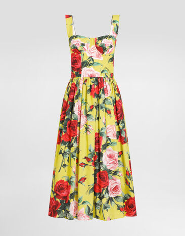 Dolce & Gabbana Vestido corsetero con estampado Bouquet Imprima F6ZT1THS5TF
