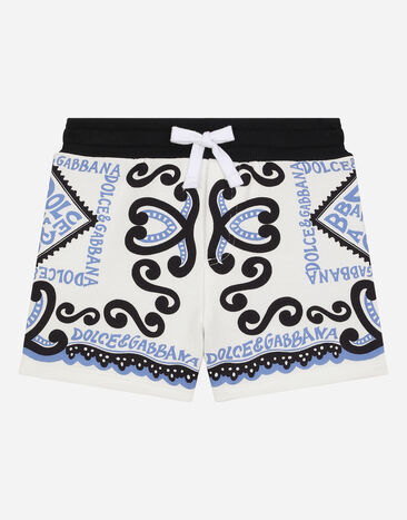 Dolce & Gabbana Jersey shorts with Marina print Print L1JQT8II7EI