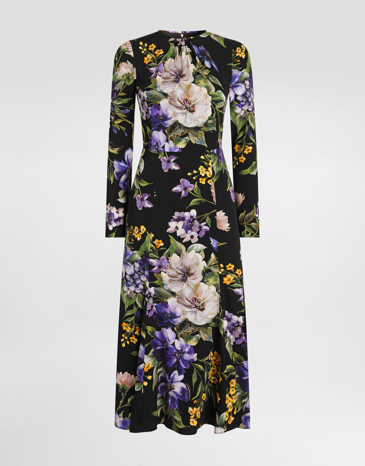 Dolce & Gabbana Charmeuse dress with floral print Multicolor I6LF0WFSA8O