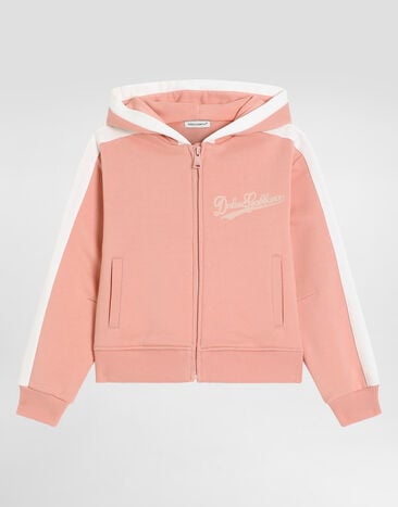 Dolce & Gabbana Hooded sweatshirt with print Pink L5JWCVG7PWH