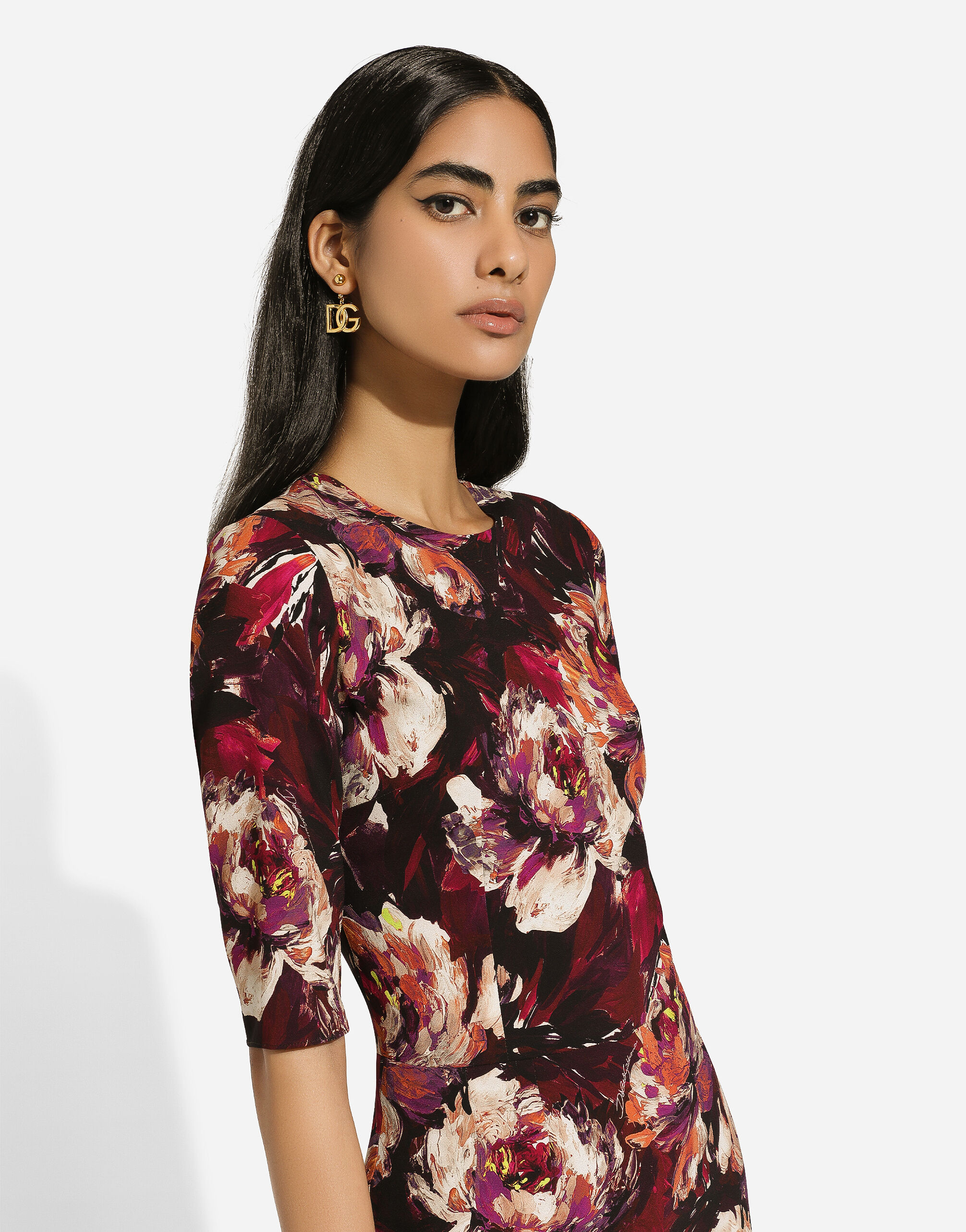 Cady sheath dress with peony print in Print for for Women