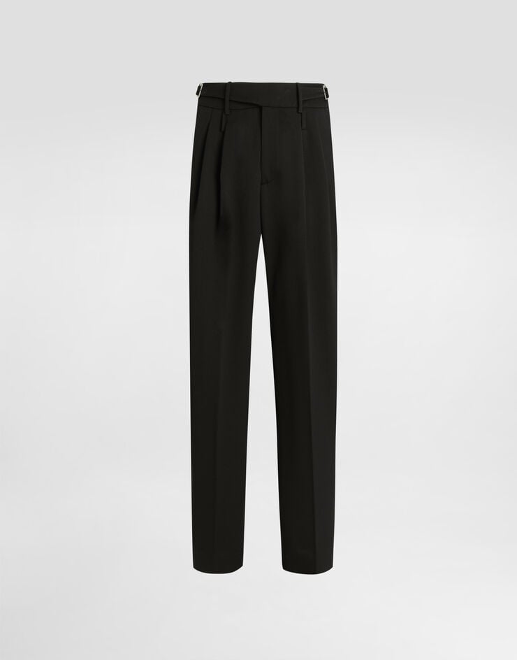 Dolce & Gabbana Wool gabardine trousers Dolce & Gabbana Wool gabardine trousers Black GP185THU2AR