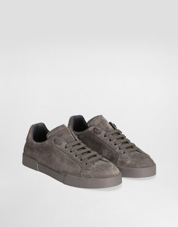Dolce & Gabbana Zapatilla Strobel Portofino Light en piel de becerro Gris CS2324A9T67