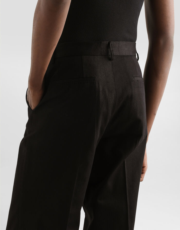 Dolce & Gabbana Cotton gabardine pants with double darts  GP10DTFUFNV
