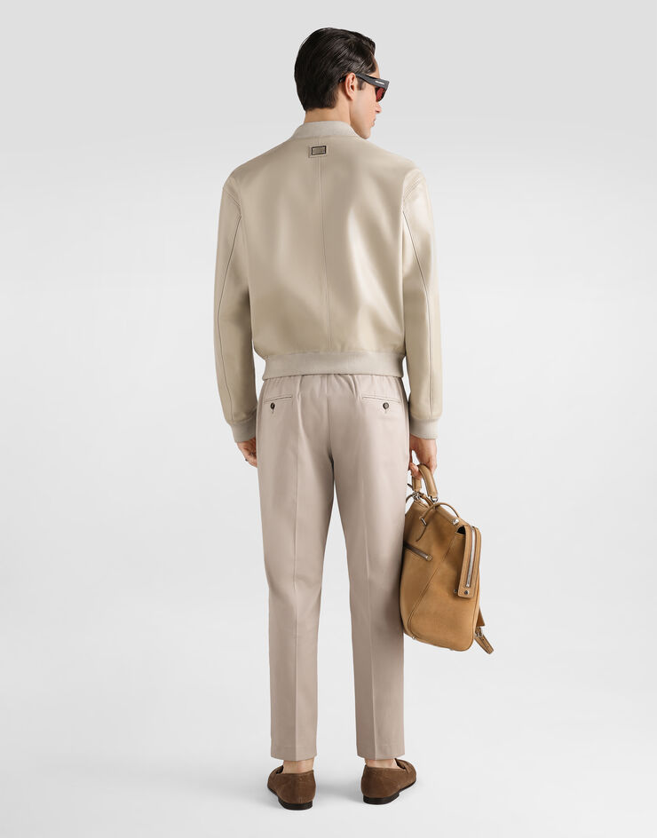 Dolce & Gabbana Nappa bomber jacket Cream G9BILLHUL1P