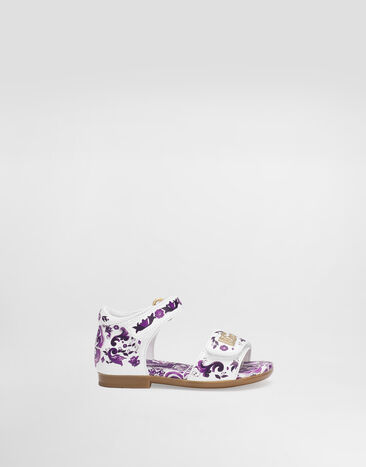 Dolce & Gabbana Majolica-print leather sandal Multicolor D20099AV210